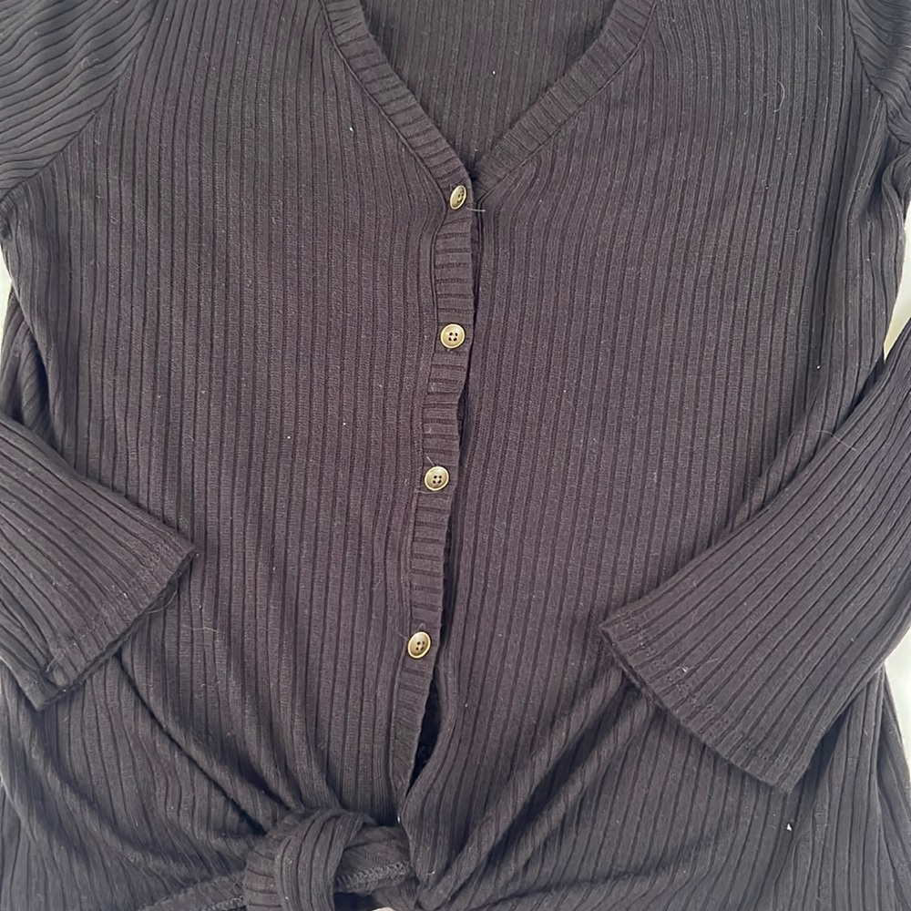 Black button down